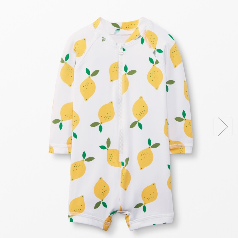 Hanna Anderson- Lemon sunblock rash guard suit